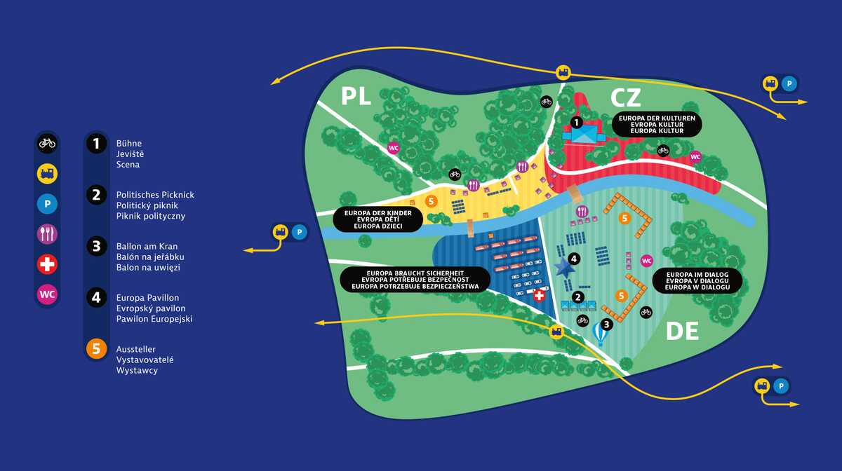 Mapa festivalového areálu