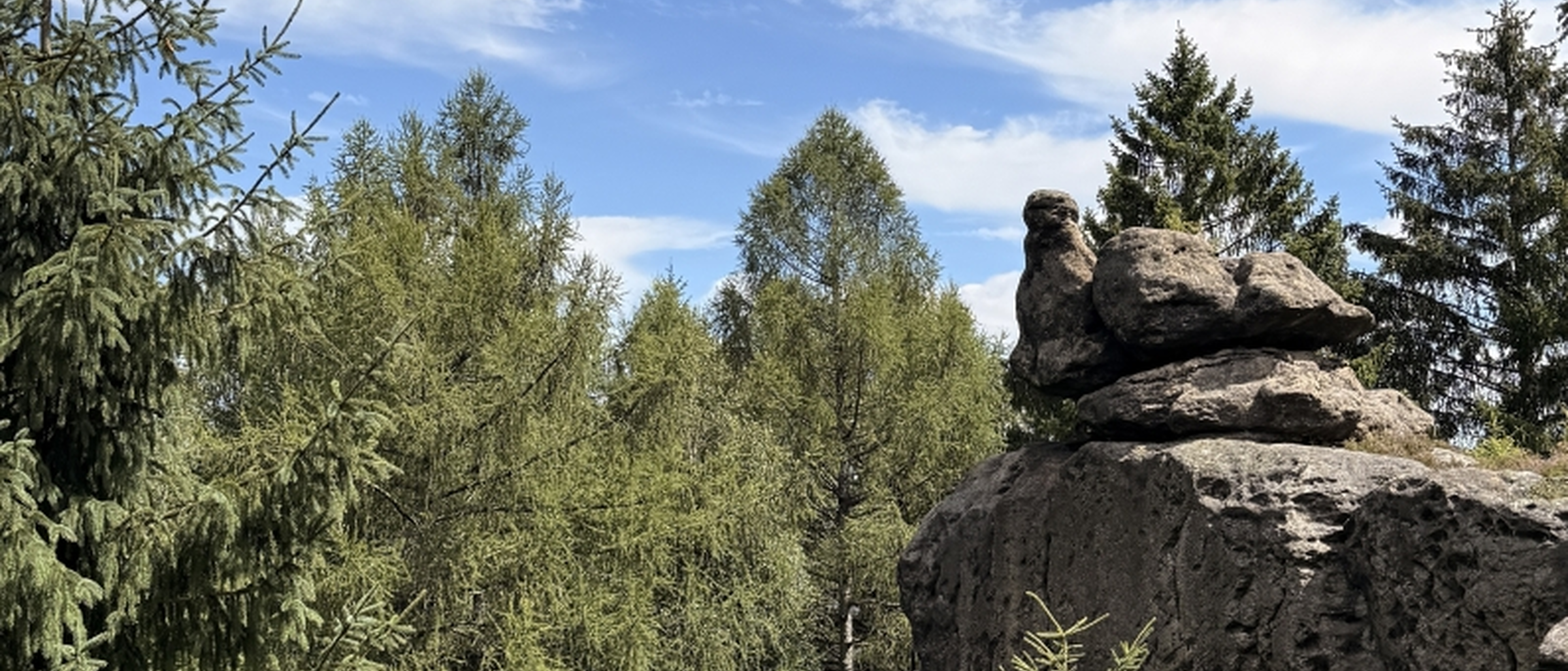 Die Br&uuml;tende Henne, eine Steinformation im Zittauer Gebirge